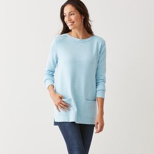 J. Jill Blue sky pullover sweater with pockets